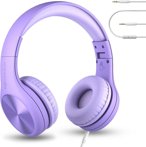 LilGadgets Connect+ Pro Wired Kids Headphones for School w/Microphone, Volume Limiting, Noise Reducing Over-Ear Headset w/Cord, SharePort Technolo...