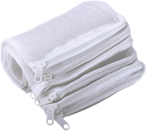 Segarty Filter Media Bags, 10PCS 11.7x7.8 Inch Aquarium Nylon Mesh Bags with Plastic Zipper, Fish Tank White Net Bags for Pellet Carbon, Bio Balls...