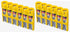AAA Battery Storage Caddy (2 Pack), Yellow, Holds 6 AAA Batteries, (Not Included), The Original Battery Caddy, Made in The USA...