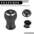 6 Speed Manual Gear Shift Knob - Car Gearbox Stick Shifter Lever Knob - for Toyota Yaris 2005-2010 Plastic Faux Leather Black Silver Tone - 1 Pc...