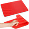 Silicone Baking Mat - 16x11.5" Non Stick Silicone Cooking Mat Fat Filtering Red Pyramid Design, for Roasting, BBQ & Pastry Making - Oven and Micro...