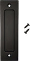7" Matte Black Sliding Barn Door Handle - Flush Pull Handle with Flat Bottom Is Easy to Install and Heavy Recessed Door Handle for Pocket Door,Clo...