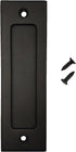 7" Matte Black Sliding Barn Door Handle - Flush Pull Handle with Flat Bottom Is Easy to Install and Heavy Recessed Door Handle for Pocket Door,Clo...