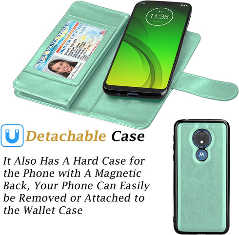 Moto G7 Power Wallet Case, for Motorola G7 Supra/XT1955/G7 Optimo Maxx XT1955DL Wallet Case, Takfox PU Leather ID Credit Card Holder Slots Folio F...