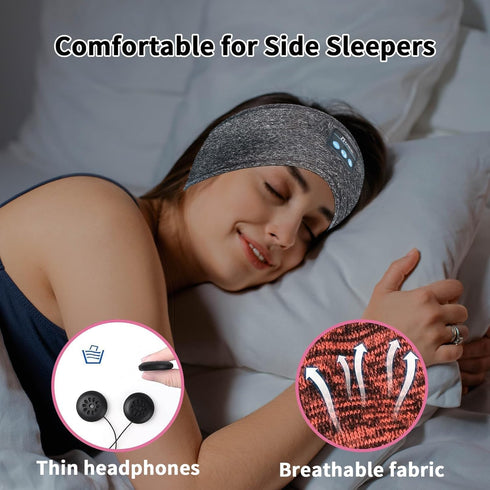 Bluetooth Headphones, Sleep Headphones Headband Wireless for Sleeping Side Sleepers - adjustable sleep headphone, and Bluetooth Headbands for Wome...