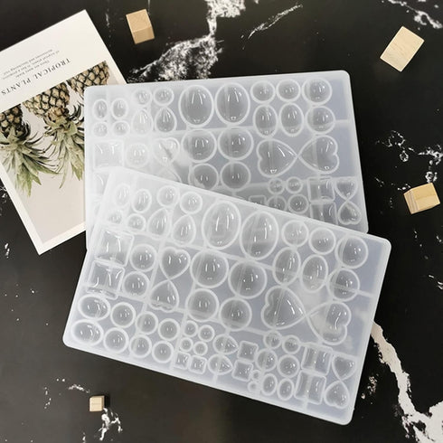 2 Pcs Gem Jewelry Casting Mold,Resin Jewelry Casting Molds for Making Earrings Jewelry Making Crafting Projects (Large)...