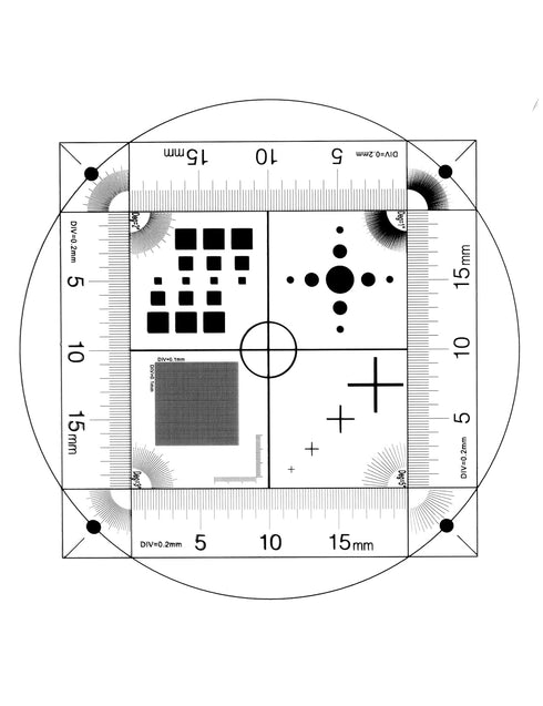 Multifunction Microscope Micrometer Calibration Ruler Slide, Micrometer Measuring Film Ruler,(Dot, Cross Line, Square, Net Grid Checkerboard)...