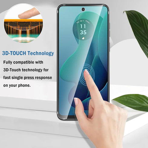 2 Pack Compatible with Moto G 5G 2024 Screen Protector,Full Coverage 9H Tempered Glass Film,HD Clear Scratch Resistant,Bubble-Free for Motorola Mo...