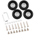 OCGIG 45mm x 18mm Set of 4 Luggage Suitcase Replacement Wheels Rubber Swivel Caster Wheels Axles Repair Kit...