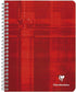 Clairefontaine Wirebound Notebook - Ruled w/margin 60 sheets - 6 1/2 x 8 1/4 - Sold Individually (Assorted Cover Color Chosen at Random)...