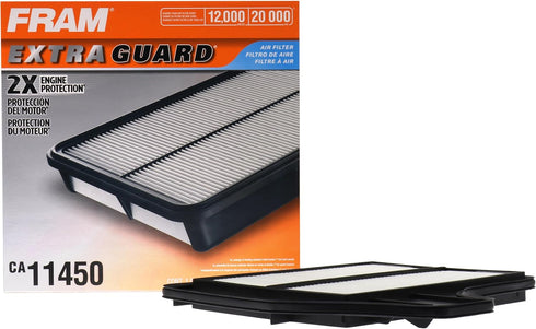 FRAM Extra Guard CA11450 Replacement Engine Air Filter for Select 2013-2018 Nissan Altima (2.5L) Models, Provides Up to 12 Months or 12,000 Miles ...