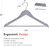 Quality Wooden Hangers - Slightly Curved Hanger Set of 10-Pack - Solid Wood Coat Hangers with Stylish Chrome Hooks - Heavy-Duty Clothes, Jacket, S...