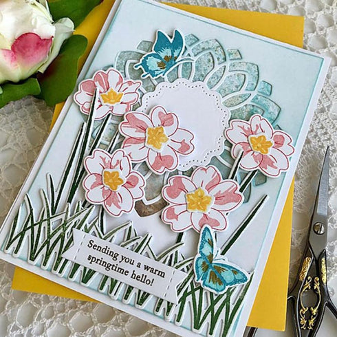 Cutting Dies 3D Background Frame Metal Stencils Scrapbooking Tools DIY Craft Carbon Steel Embossing Template for Paper Card Making Album Arts Supp...