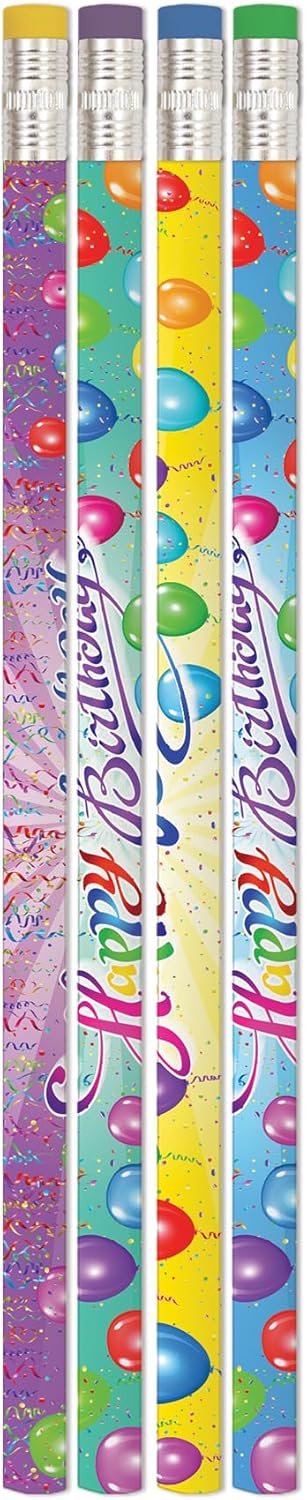 Musgrave Pencil Company Happy Birthday Rainbow Pencil, Pack of 12...