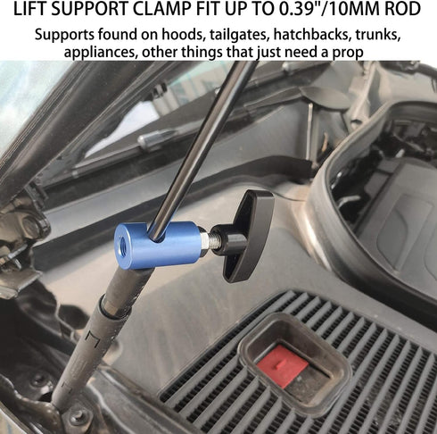 ZKTOOL Lift Support Clamp with Brass Core Protection, 2-in-1 Hood Strut & Spark Plug Caliper Tool, 14mm Spark Plug Gap Tool, Universal Car Hood Cl...