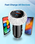 Bling USB C Car Charger, 38W PD + QC Dual Port Fast Charging Adapter with 3.2FT Type-C Charging Cable Compatible for iPhone 15 Pro Max iPad Androi...