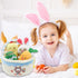 5Pcs My First Easter Basket Stuffed Plush Playset Easter Basket Stuffers Stuffed Cartoon Bunny Easter Egg Plush Basket for Kids...