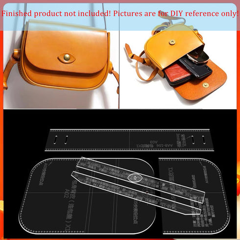 Shoulder Bag Acrylic Template Leather Pattern Acrylic Leather Pattern Leather Templates for DIY Shoulder Crossbody Bag...
