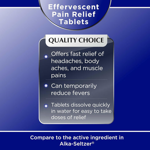 Quality Choice Effervescent Pain Relief Original Flavor, 36 Tablets (Pack of 2)...