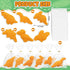 24 Pcs Mini Chicken Dinosaur Nuggets Keychain Bulk Plush Chicken Dino Nugget Keychain Party Favors Stuffed Dinosaur Toy Keychain for Kids Gifts Bi...
