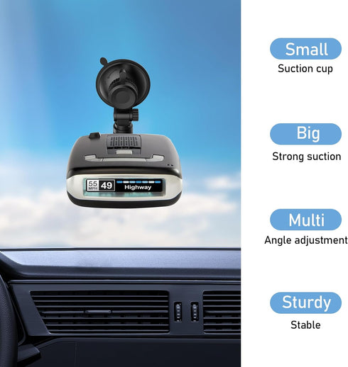 Radar Detector Mount, Windshield &Dashboard Radar Suction Cup Mount, for Escort Max, Max2, MAX360 Radar, (Not Compatible with MAX360C & MAX3, Not ...