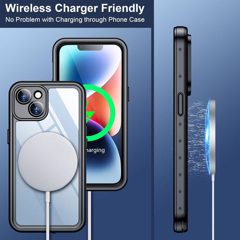 SPIDERCASE for iPhone 14 Case Waterproof, Built-in Lens & Screen Protector, Full Heavy Duty Protection, 12FT Military Shockproof, Dustproof, Anti-...