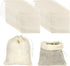 24 Pieces Reusable Drawstring Soup Bags - 3 x 4 inch Straining Cheesecloth Bags, Cotton Coffee Tea Brew Bags, Soup Gravy Broth Brew Bags, Herbs Sa...