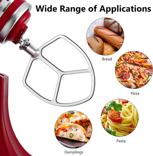 Paddle Attachment for Kitchenaid Stand Mixers 5 Quart Lift and 6 Quart, Flex Edge Beater for Kitchenaid Mixer, Dishwasher Safe...
