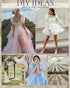MDS Pack of 5 Yard Sheer Organza Fabric for Wedding Party Home Event Banquet Decorations, Backdrop Curtain Craft Dress Sewing Fashion DIY Crystal ...