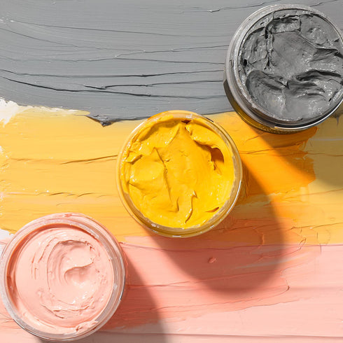 Turmeric Vitamin C Clay Mask, Dead Sea Mud Mask, and Himalayan Clay Mask, Facial Skin Care Set for Deep Pore Cleansing, Reduce Blackheads Acne, Da...