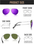 LUENX Aviator Sunglasses for Women Men Polarized Lens Trendy Sun Glasses - UV 400 Protection 60MM with Accessories Driving...
