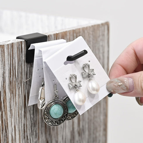 MOOCA 100 pieces of 1.5 x 2-inch plain white velvet hanging earring cards serve as earring holders and display cards for ear studs, hooks, clip ea...