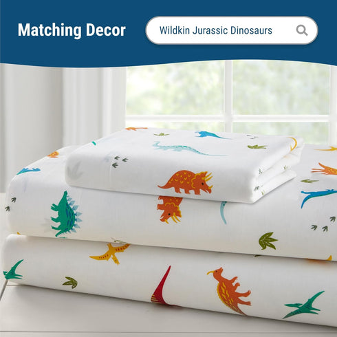 Wildkin 100% Cotton Kids Pillowcase – Soft, Breathable & Standard Size (20x30) - Jurassic Dinosaurs...