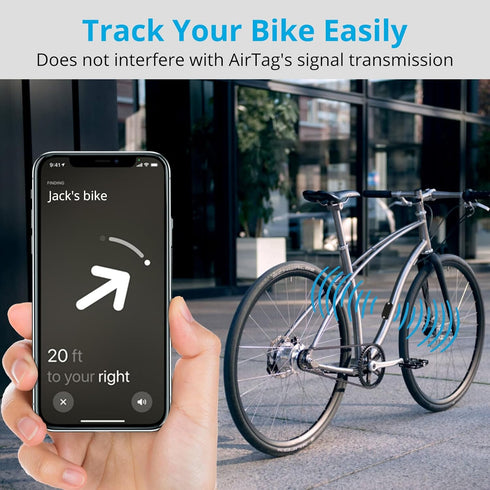 Bike Mount for AirTag, Waterproof Protective Aluminum Alloy Holder Hides AirTag Under Bicycle Bottle Cage, Bike GPS Tracker, Anti-Theft and Anti-S...