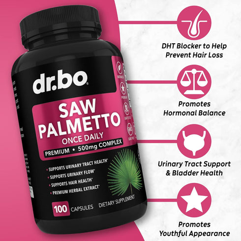 Saw Palmetto for Women Hair Loss - DHT Blocker for Women Hair Growth Plus Bladder Control Supplements Complex - Pure Saw Palmetto Hair Loss Supple...