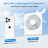 EasyAcc Small Powerful Desk Fan, 2000 Rechargeable Battery Fan - Fuly Foldable, Strong Wind, 4 Speeds - USB C Fan for Home, Travel, Cruise, Sporti...