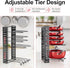 MUDEELA Pots and Pans Organizer Rack under Cabinet, 8-Tier Kitchen Organizers and Storage Pot Racks, Adjustable Pot Organizers inside Cabinet with...