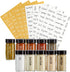 Talented Kitchen 272 Spice Labels Stickers, Clear Spice Jar Labels Preprinted for Seasoning Herbs Kitchen Spice Rack Organization, Water Resistant...