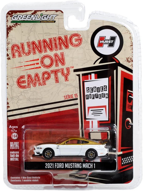 Greenlight 41150-E Running on Empty Series 15-2021 Mustang Mach 1 - Hurst Performance 1/64 Scale Diecast...