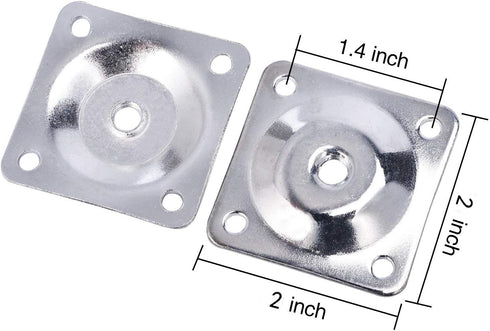 4PCS Leg Mounting Plates with Screws for Sofa Couches Tables Furniture Legs Brackets Hardware Attachment Plates Brackets M8 T-Plates...
