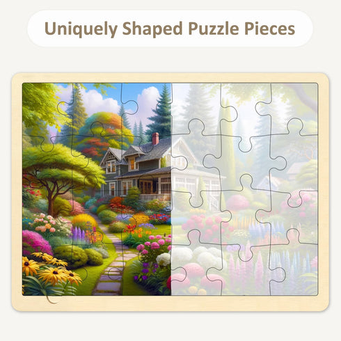 Dementia Puzzles for Seniors, 24 Piece Serene Garden Jigsaw Puzzle for Adults, Cognitive Activities and Games for Elderly with Alzheimer’s...