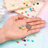 44Pcs Colorful Star Beads Spray Painted Star Alloy Spacer Beads Candy Color Pony Beads 7x8mm 11 Colors for Necklace Bracelet Earring Jewelry Makin...