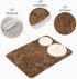 Brown Marble Texture Absorbent Dishes Drainer/Rack Mat for Countertop Small Size 16 x 18, Microfiber Dish Drying Pads Kitchen Counter Draining Pad...