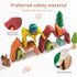 Wooden Rainbow Stacking Toy | House Bulding Block | Montessori Geometry Educational Stacking Game | Learning Educational Toys for Kids Baby Toddle...
