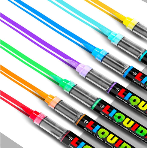 12 Colors Acrylic Paint Fabric Permanent Markers for Rock Canvas Wood Glass Ceramic Nail Painting Kit Art Pen...