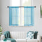 MRTREES Short Sheer Curtains 36 inch Length Kitchen Tier Curtains Light Filtering Rod Pocket Voile Cafe Curtains for Basement Bathroom Small Half ...