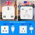 UK to US plug adapter, OFOAEEA 2 Pack UK to US America Plug Adapter, UK Plug Adapter to USA Converter, Converts All Type G Plugs from United Kingd...