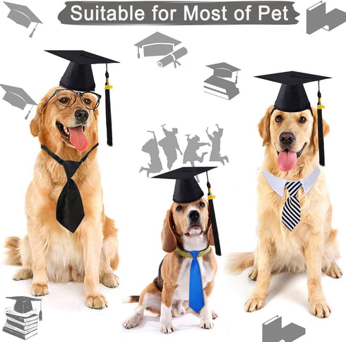 Pet Graduation Caps Dog Graduation Hat with 2024 Black Tassel Puppy Grad Hat Graduation Costume for Dogs Cats Holiday Dog Outfits Accessory Party ...