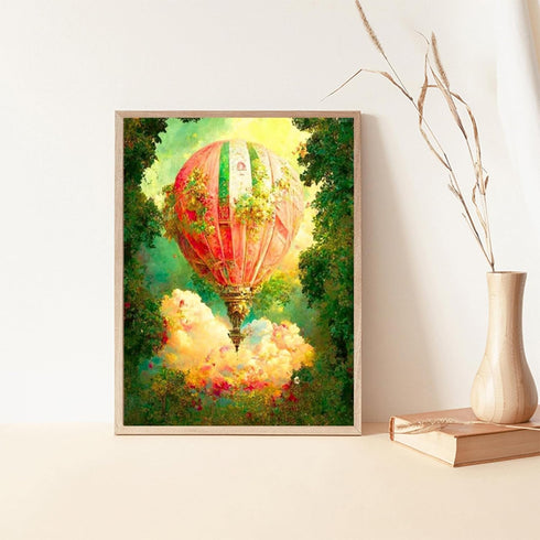 IPISSOI DIY Fantasy Hot Air Balloon 5D Diamond Painting Kits for Adults Diamond Art Diamond Painting Full Drill Rhinestone Diamond Embroidery Craf...