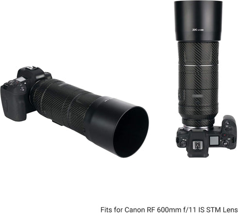 Reversible RF 600mm Bayonet Lens Hood Shade for Canon RF 600mm f/11 is STM Lens on Canon EOS R RP R5 R6 Replaces Canon ET-88B Lens Hood Allows to ...